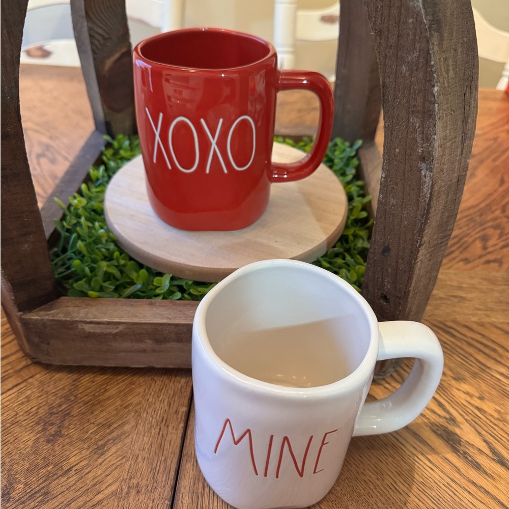 Rae Dunn Valentine Coffee Mugs (2)